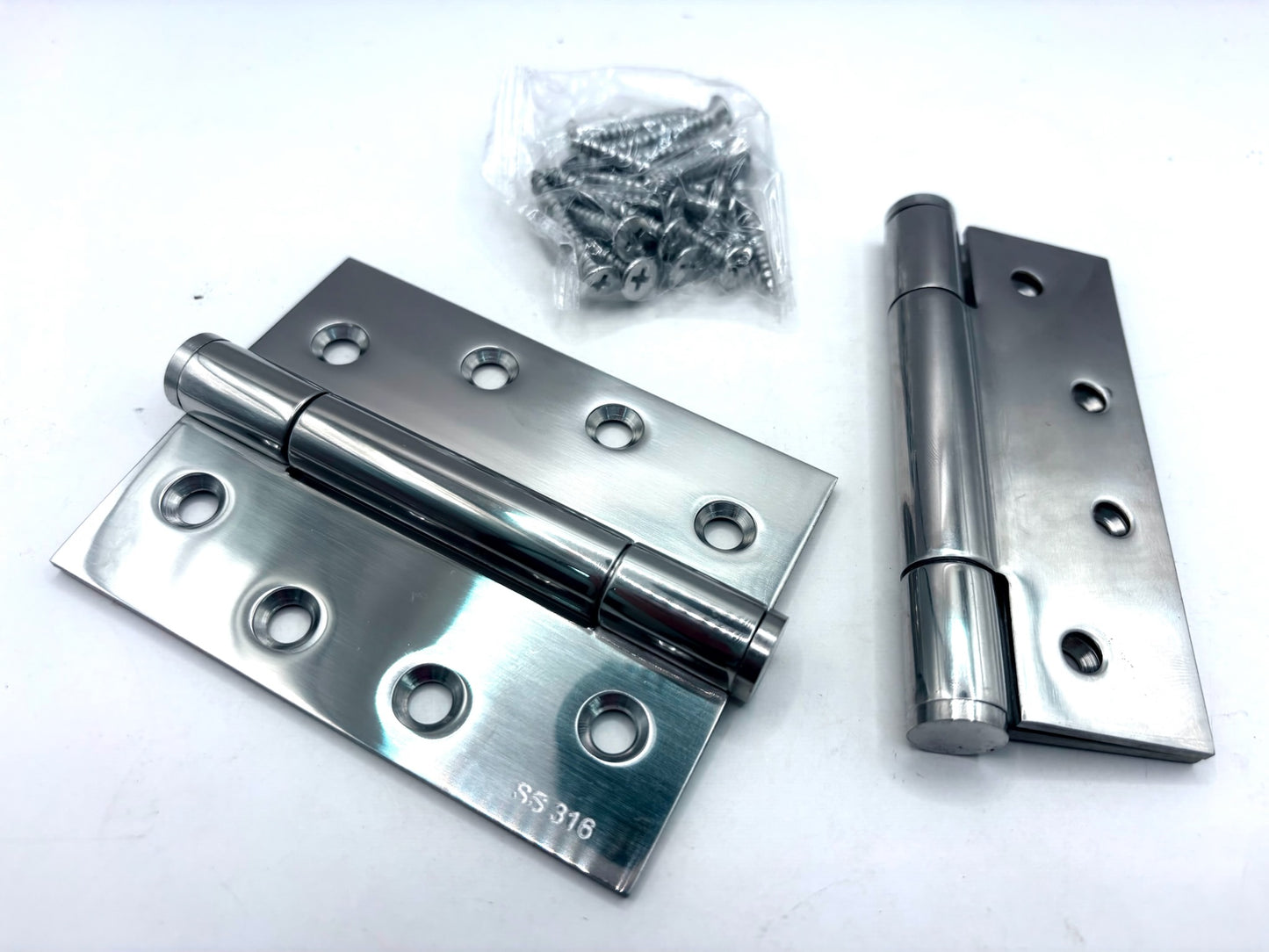 4" Marine Grade 316 Butt Hinge - Pair with screws