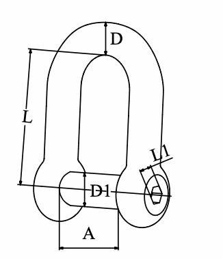 D SHACKLE 316 stainless HEXAGON SOCKET HEAD PIN EUROPEAN TYPE FORGED