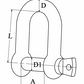 D SHACKLE 316 stainless SCREW PIN EUROPEAN TYPE