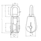Swivel Eye Pulley - Single Sheave