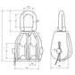 Swivel Eye Pulley - Double Sheave