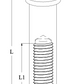 Dome Head / Barrel Nut terminal internal thread with Socket Head
