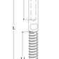SWAGE STUD WITH WOOD THREAD