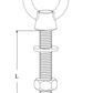 EYE BOLT LONG SHANK METRIC THREAD