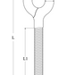 EYE SCREW FOR TURNBUCKLE  - LEFT THREAD