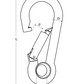 Carabiner Spring Hook with Eyelet