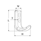 COAT HOOK PRECISION CAST
