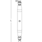 RIGGING SCREW SWAGE STUD AND SWAGE STUD EUROPEAN TYPE, WITH GROOVE ON THE LEFT SIDE, AISI316 M6/4MM