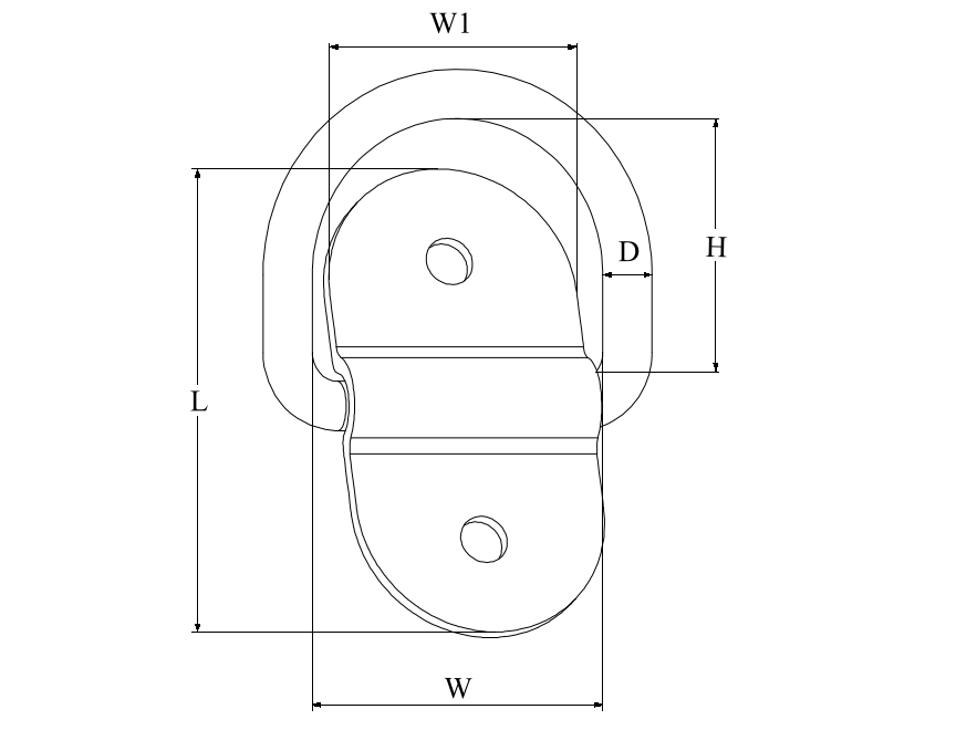 D Ring with Lashing Ring