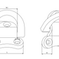 Lashing Ring with Three Fixing Points - Cast Folding Pad Eye